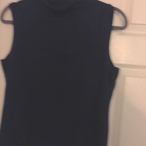 Navy Cashmere Sleeveless Sweater